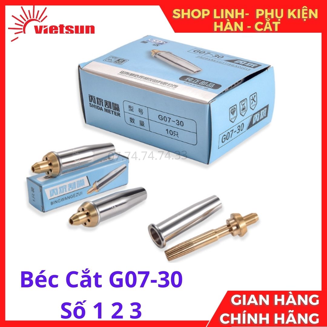 Béc cắt oxy gas đèn cắt gió đá g07-30 số 1 2 3