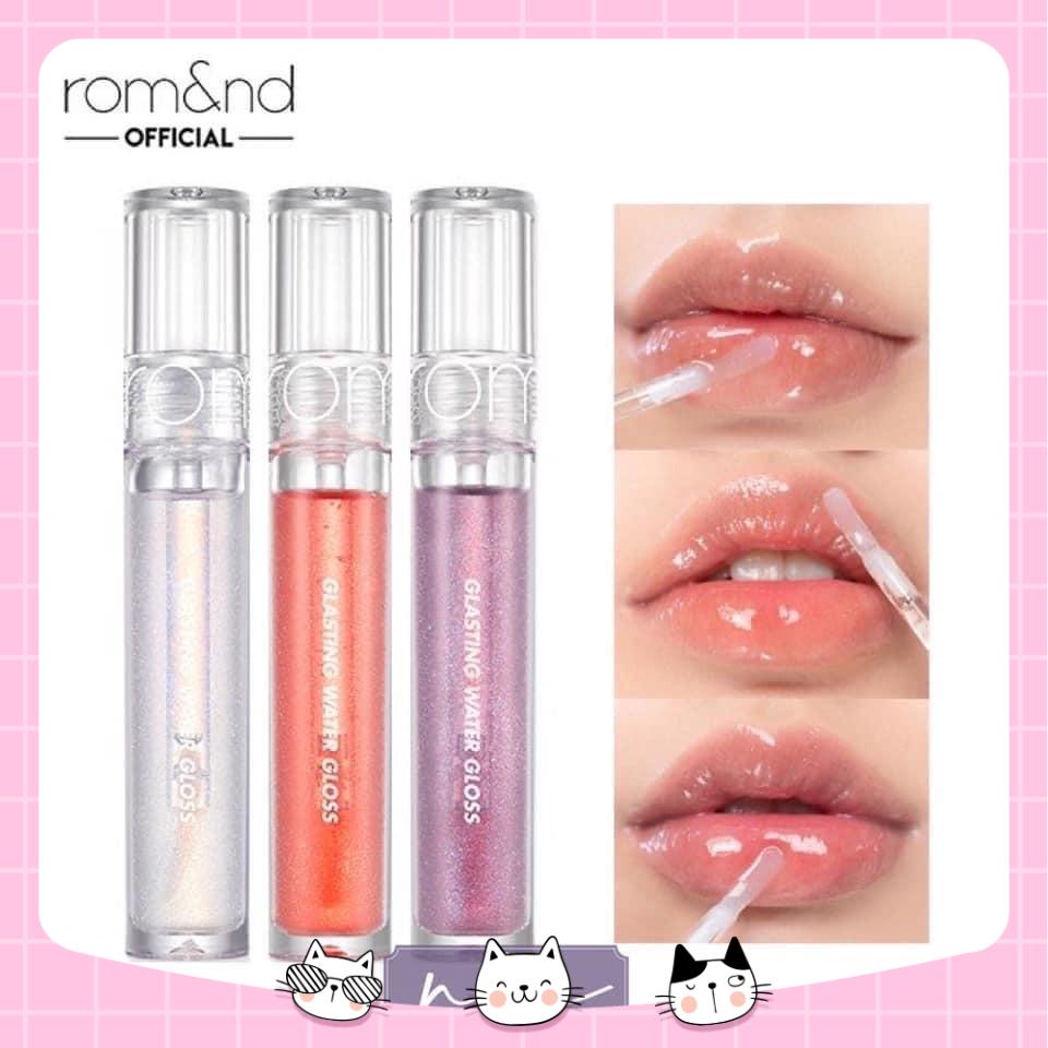 [Son Tint] Bóng Cho Đôi Môi Căng Mọng, Mịn Mượt Romand Glasting Water Gloss 4.5g