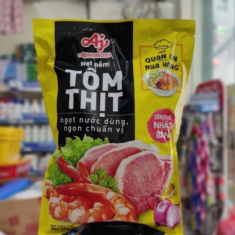 Hạt nêm tôm thịt Ajinomoto gói 900g ngon ngọt đậm đà