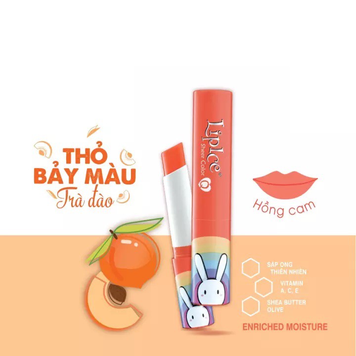 [Hồng ửng đỏ] Son dưỡng môi có màu LipIce Sheer Color  Choco Mint hiệu chỉnh sác môi hồng ửng đỏ cho tuổi teen Hương Sô cô la Bạc Hà