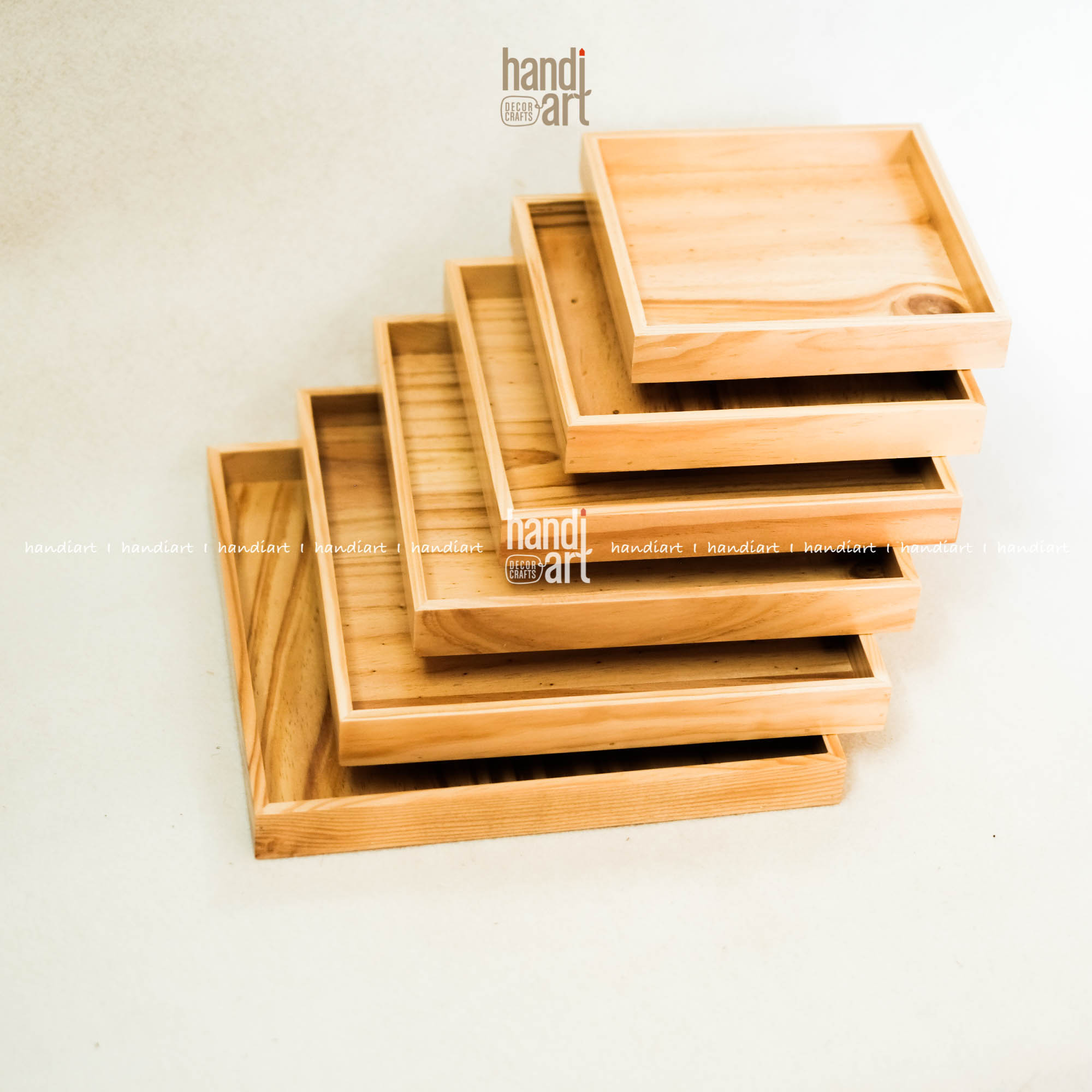 Khay gỗ vuông đựng đồ dùng