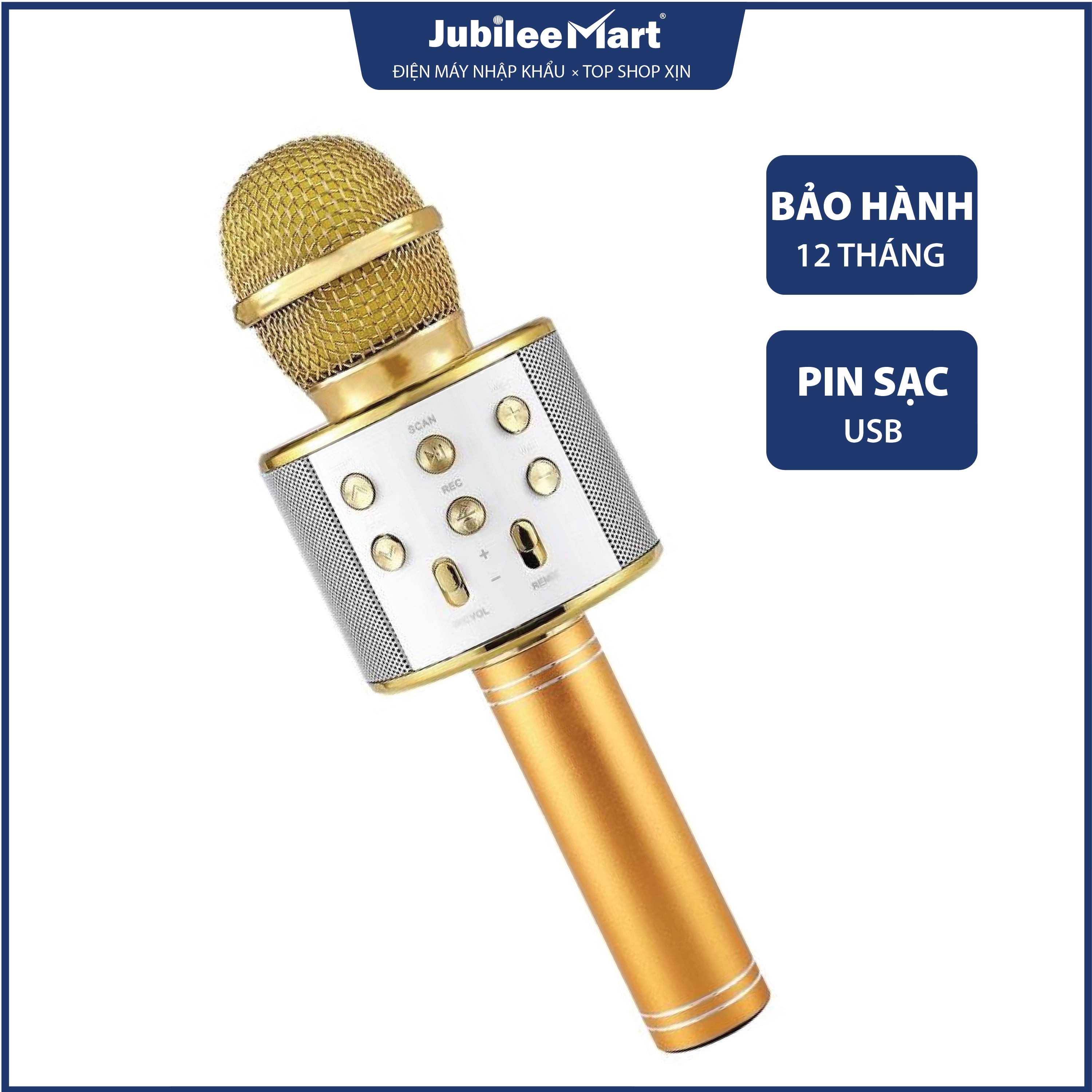 Mic hát karaoke kiêm loa bluetooth, micro hát karaoke trên điện thoại, mic hát karaoke không dây, loa bluetooth hát karaoke cầm tay