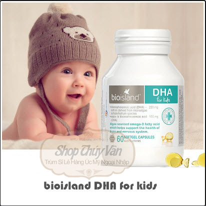 Bioisland DHA For Kids [Viên uống DHA cho trẻ, hàng Úc ,60 viên]