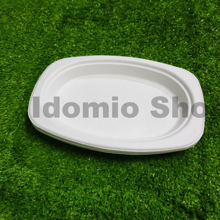 Dĩa Giấy Bả Mía Oval - Hàng Thái Lan - 10 Cái