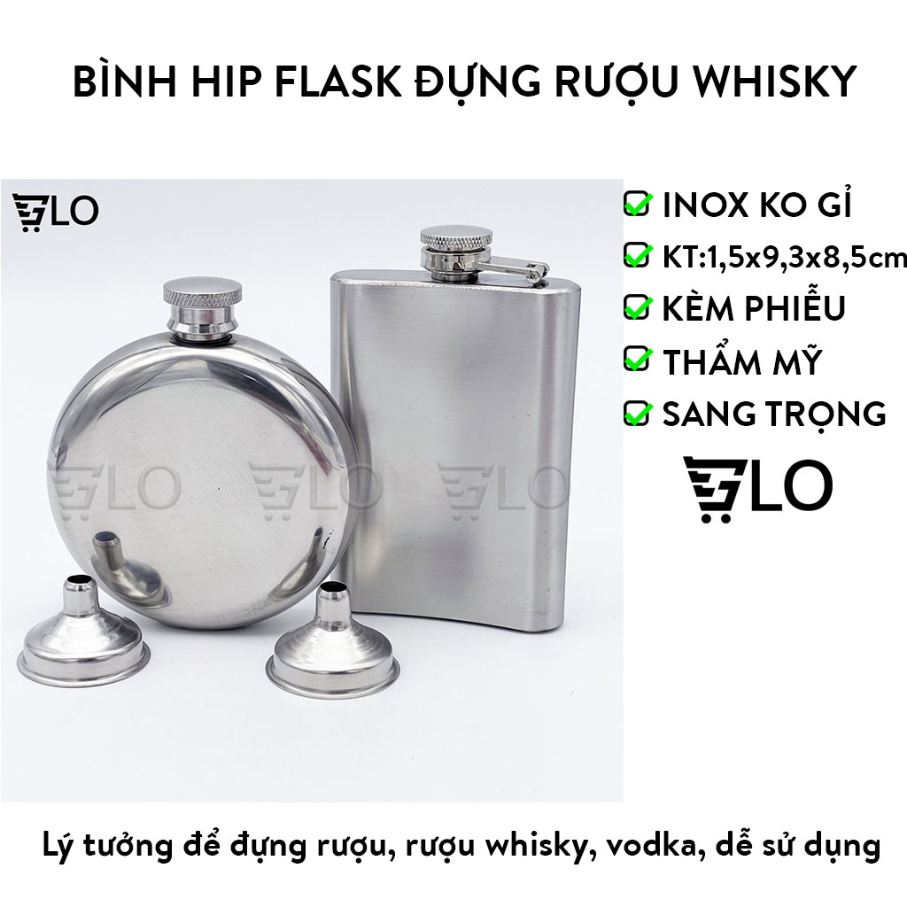 Bình Hip Flask Bằng Inox Dung Tích 4oz