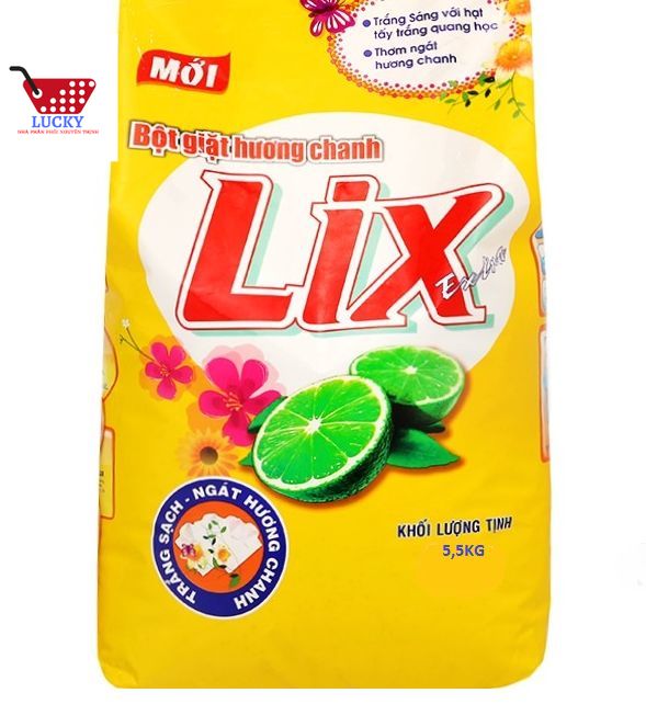 Bột giặt LIX 5.5kg Hương Chanh