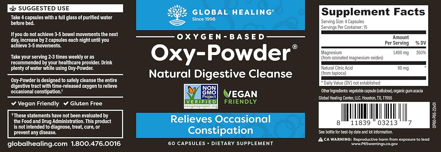 Thải độc đại tràng Global Healing 120 viên - Oxy Powder
