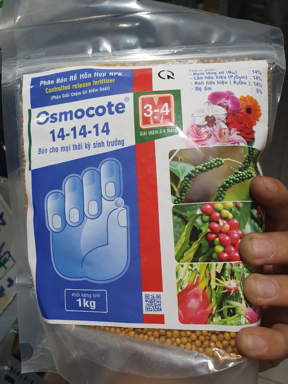 [HCM]PHÂN TAN CHẬM NPK Osmocote 14-14-14 GÓI 1Kg - C5.1040
