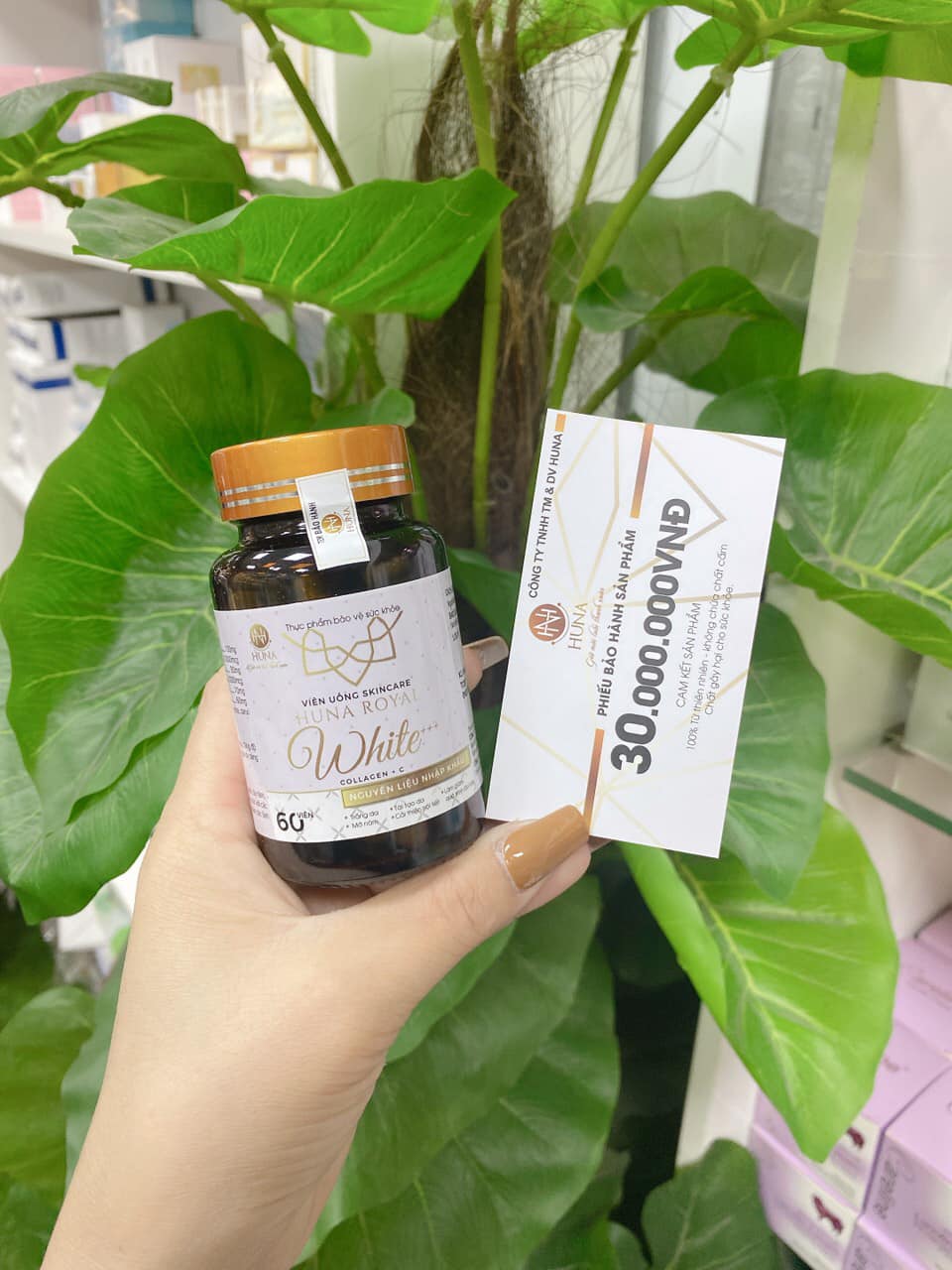 [CHÍNH HÃNG] Viên uống trắng da Huna Royal White+++