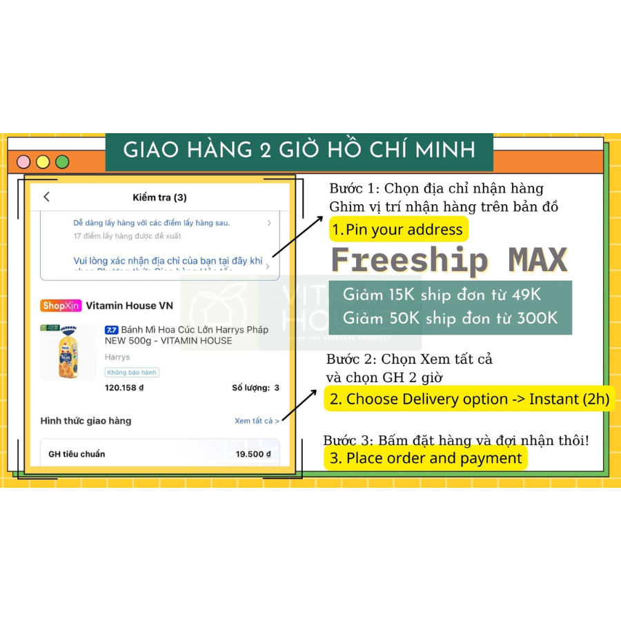 Bánh Mì Hoa Cúc Harrys Pháp 500g/210g
