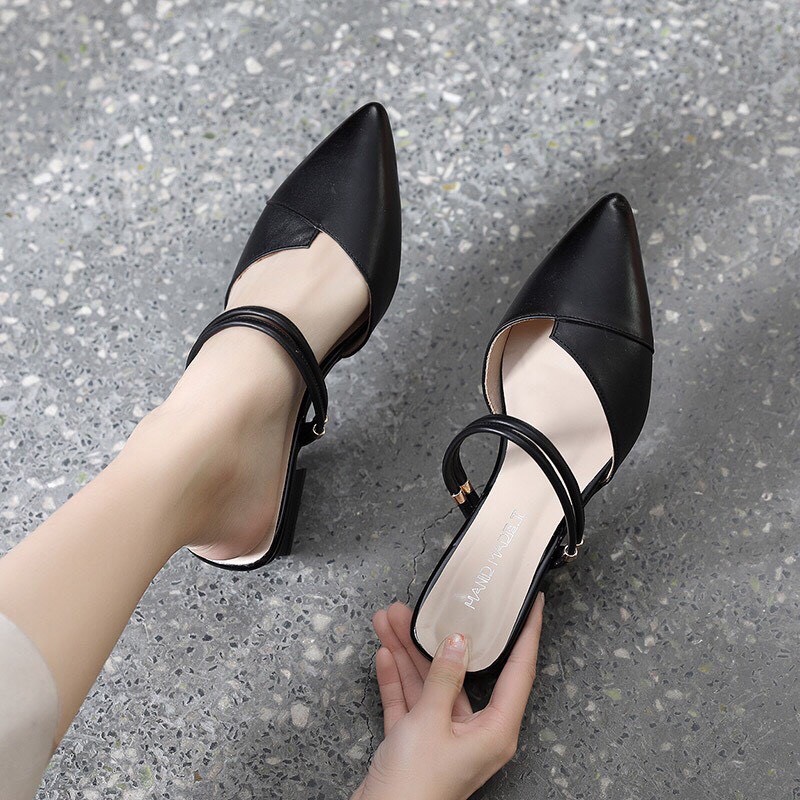 Sandal nữ 2 quai chất da mềm siêu xinh