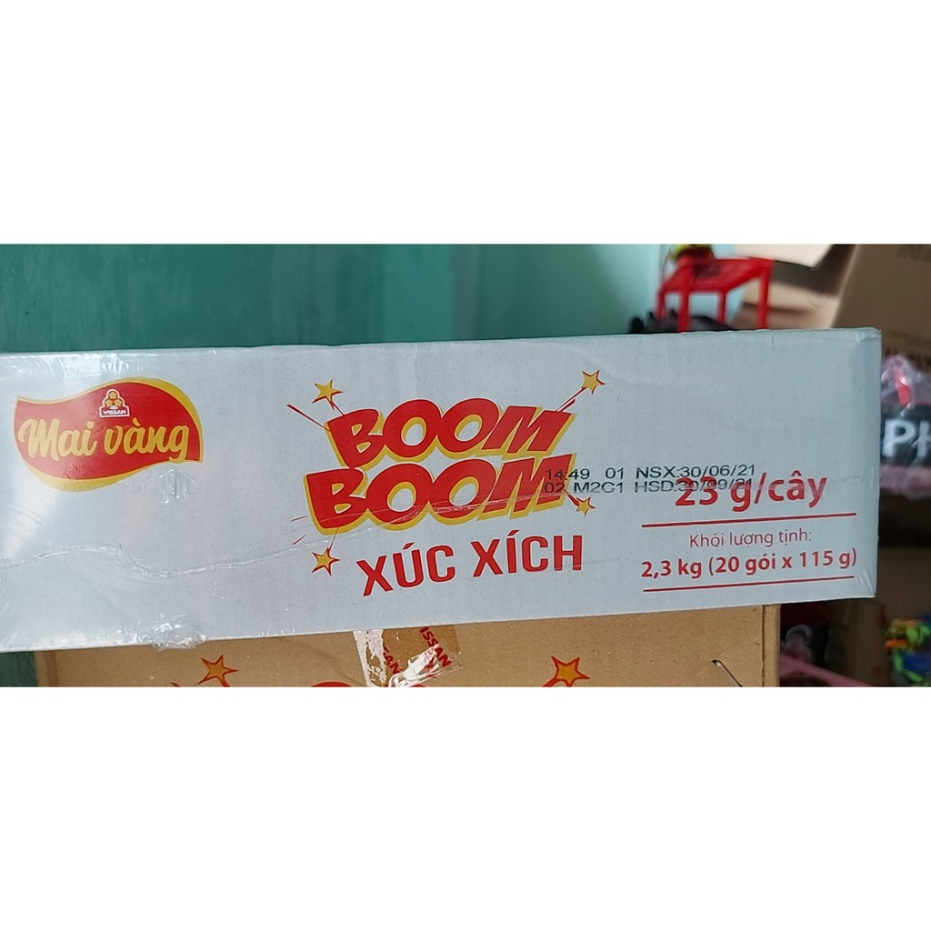 1 Thùng xúc xích boom boom vissan (100 cây x 23g).