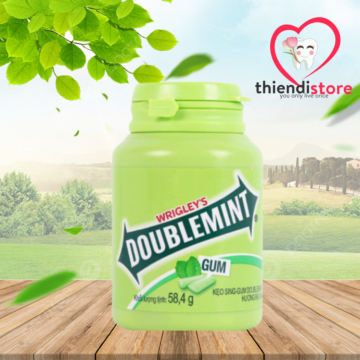 Combo Kẹo Singum DOUBLEMINT & Cool Air Bạc Hà – Thơm Miệng, Mát Lạnh Sảng Khoái
