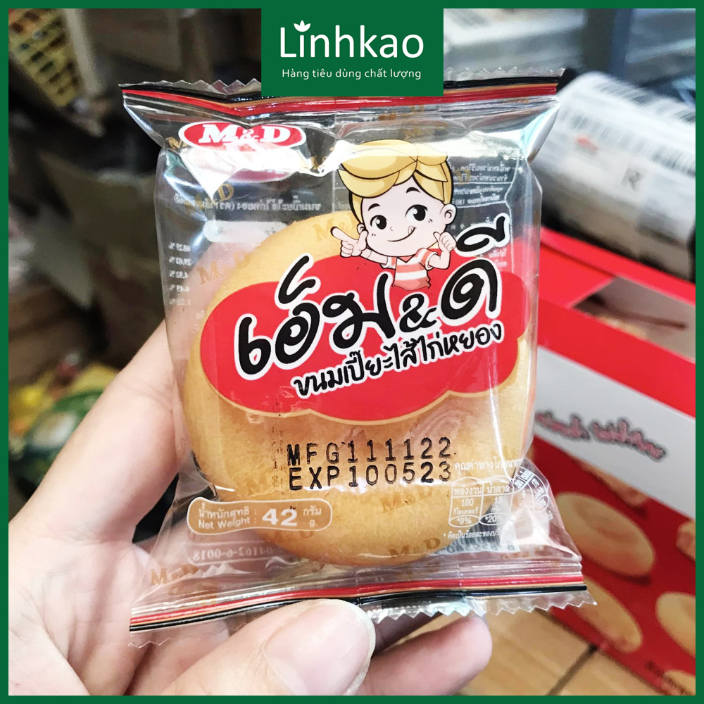 BÁNH CHÀ BÔNG M&D THÁI LAN [Hộp 12 cái]