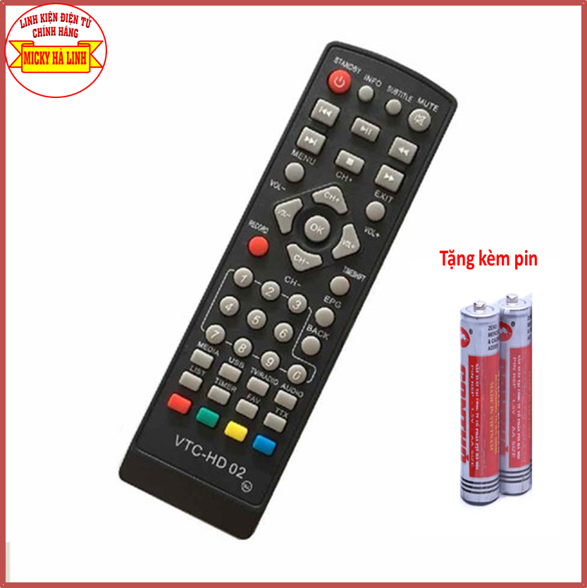 [HCM]Điều khiển Remote Đa Năng HD02 - dùng cho đầu thu kỹ thuật số