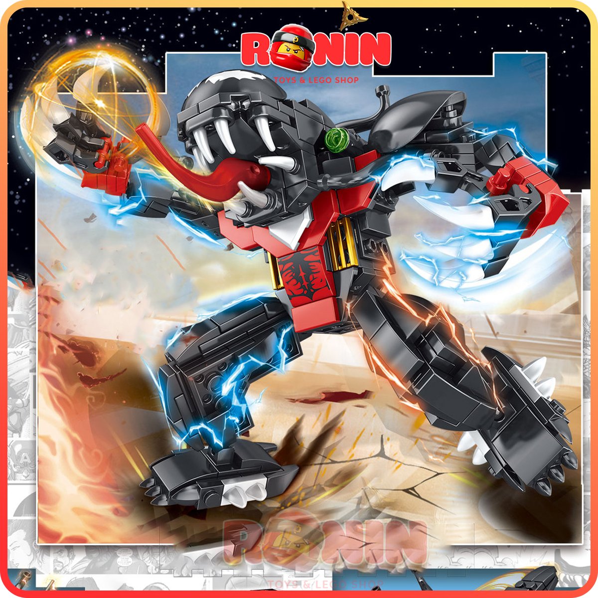 [🔥Marvel🔥] Bộ Đồ Chơi Lắp Ráp Mô Hình Venom Khổng Lồ 4in1