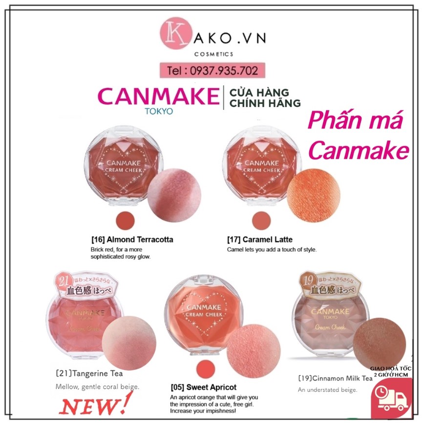 Phấn má hồng dạng kem Canmake Cream Cheek Nhật Bản