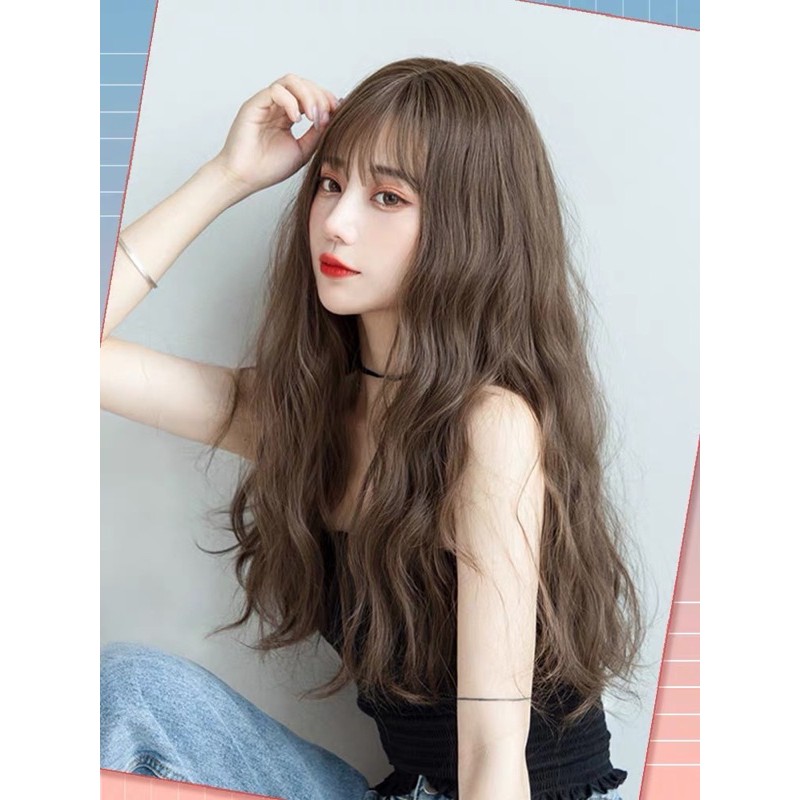 [Mã FAMAYFA giảm 10K đơn 50K] Tóc giả nữ cả đầu🌸FREESHIP🌸Tóc nguyên đầu xù 60cm