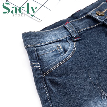 Váy jean bé gái từ 23kg -35kg (họa tiết chuột mickey  váy jean dành cho bé từ 2 tuổi - 14 tuổi)