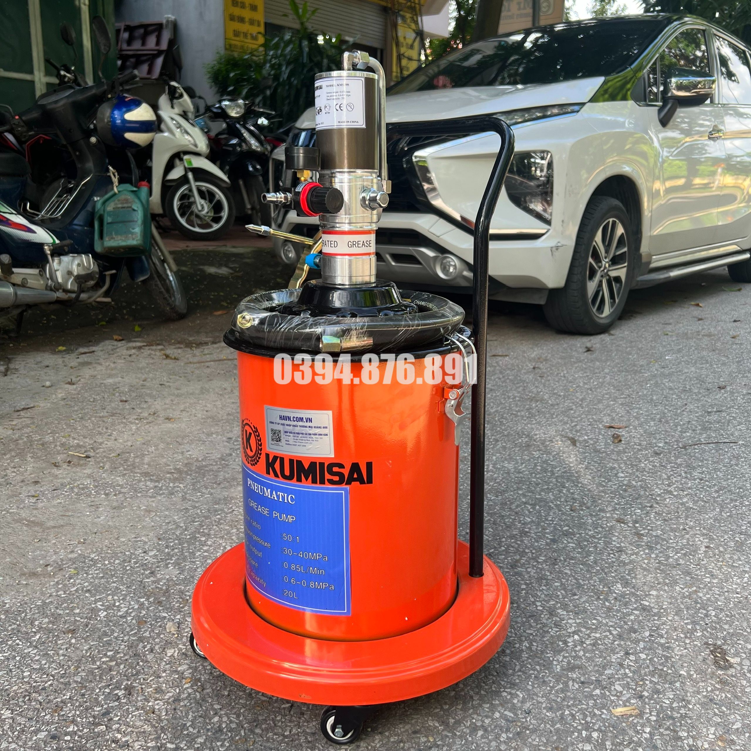 [FREE SHIP] Máy Bơm Mỡ Kumisai 20L KMS-20S - Hàng chính hãng