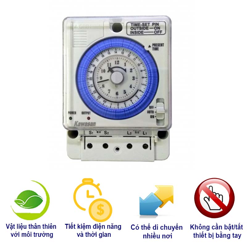 Công tắc hẹn giờ thanh ray Kawasan TS38