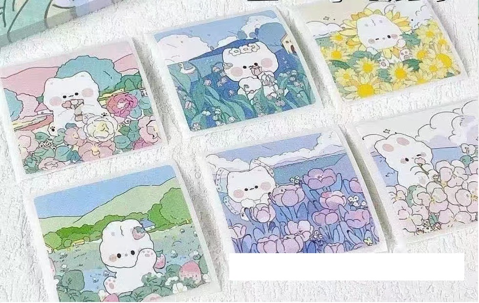 Cuộn 500 tem Sticker vuông Sanrio dễ thương - 2.5cm