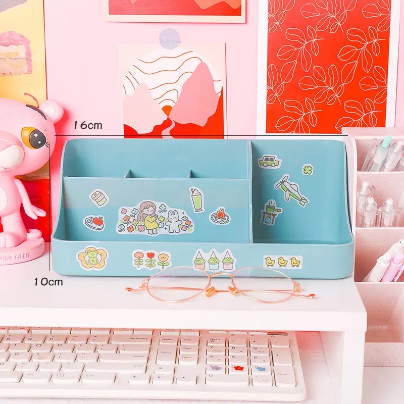 Hộp Đựng Đa Năng 2 Tầng (tặng kèm sticker dán) - Kệ mini