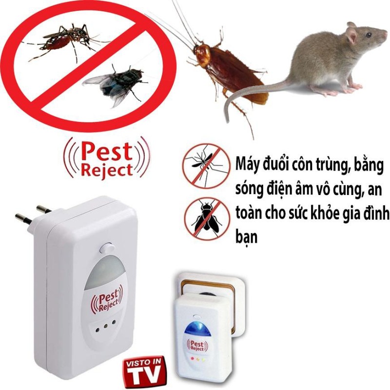 Máy đuổi muỗi, chuột, dán Pest Reject-USA Thiết Bị Bảo Vệ An Toàn Cho Gia Đình Bạn - BẢO HÀNH 12 THÁNG