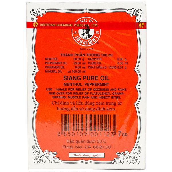 Dầu thái đỏ Siang Pure Oil chai 3ml/7ml