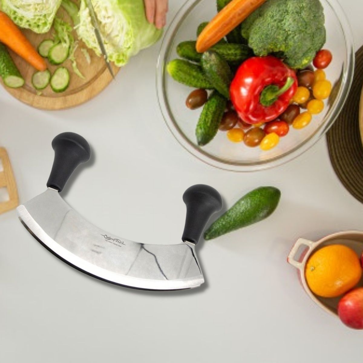 Dao Băm Rau Củ Cutlery-Pro Hai Lưỡi 228Mm