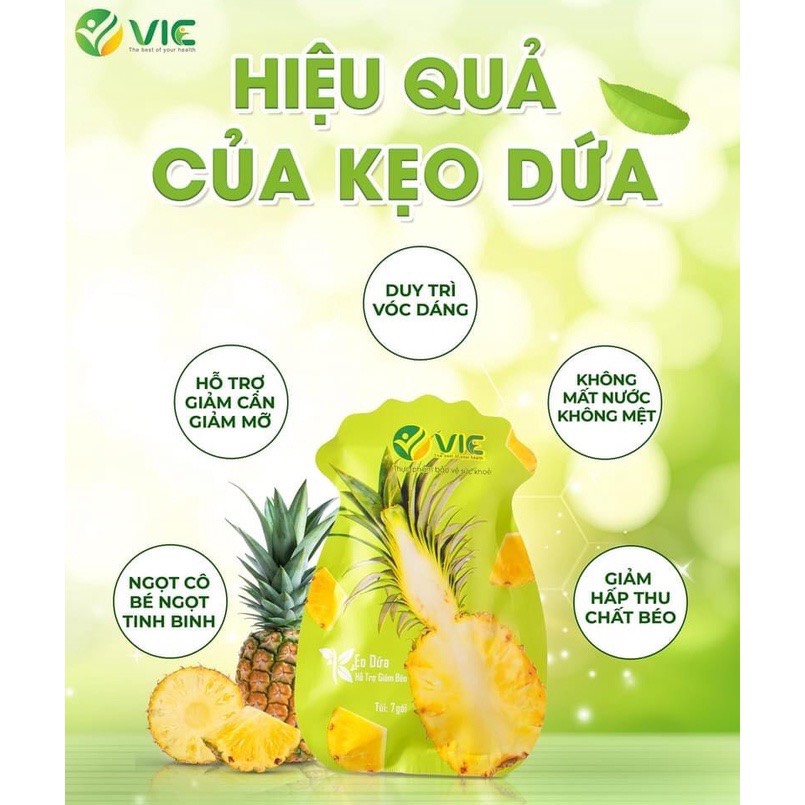 Kẹo Dứa Plus Giảm Cân Cấp Tốc V.I.C 7 Vị Chính Hãng - Bin Shop