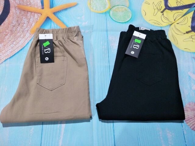 Quần Bầu Dáng Baggy, Chất Thô Chéo Mềm, Mịn