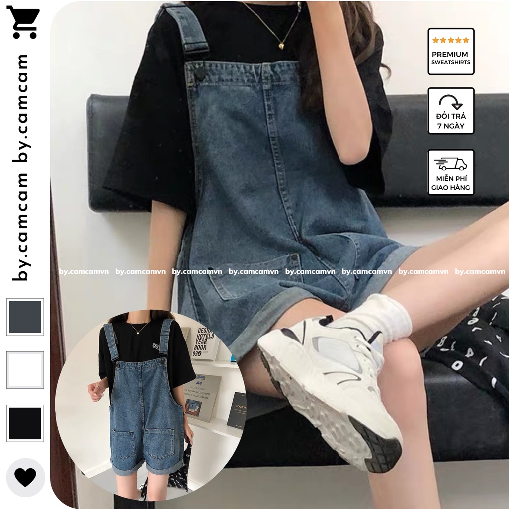 Váy Yếm Jean Basic Dáng Dài Vintage 2023 .