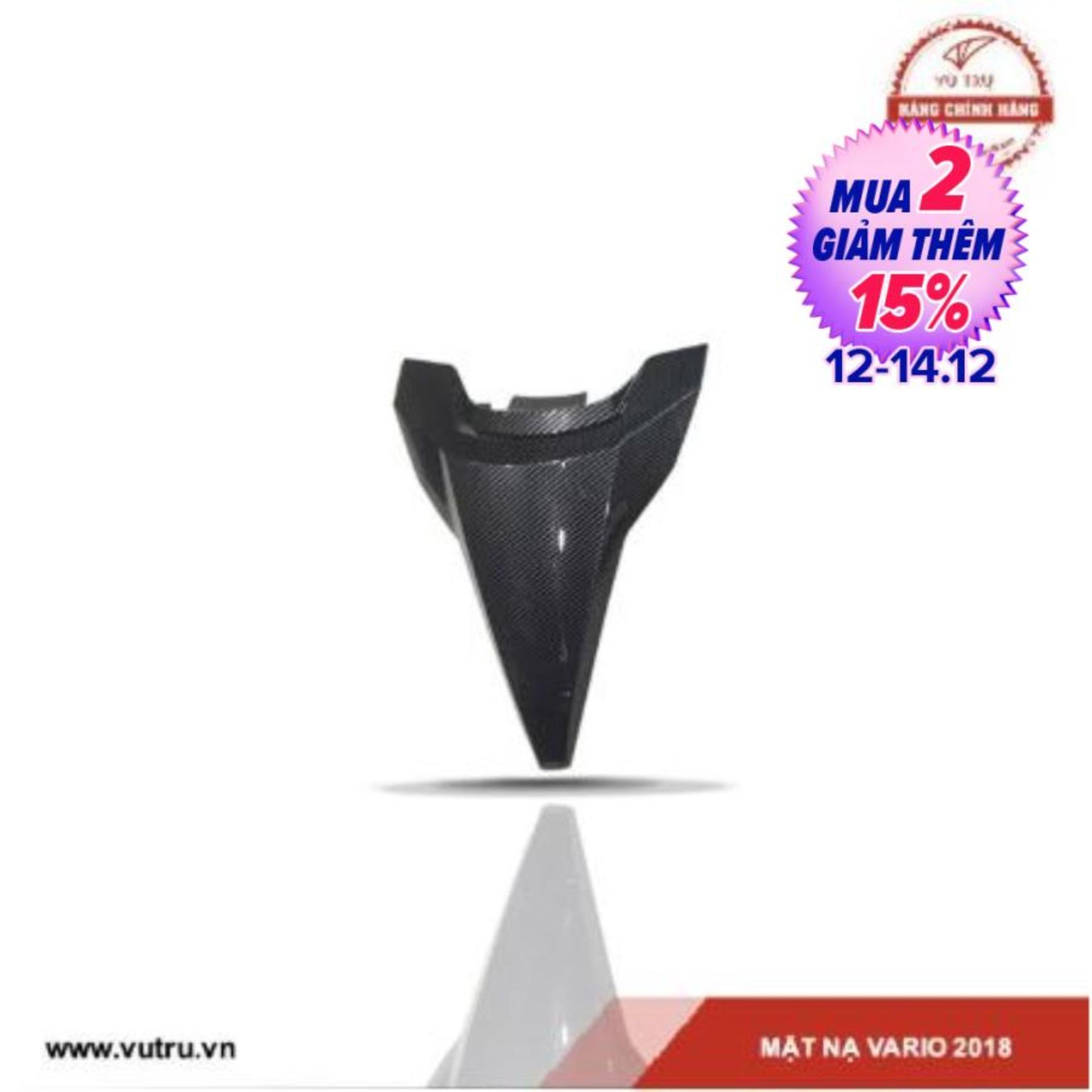 Mặt nạ xe Vario 2018 cao cấp màu carbon