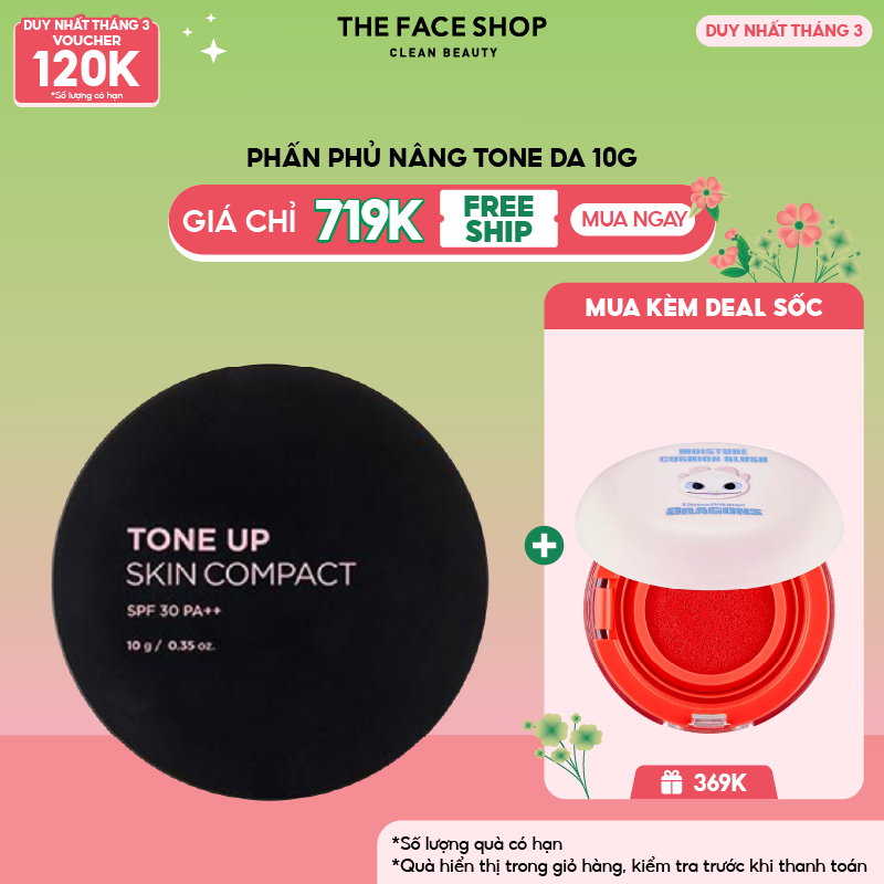 Phấn Phủ Nâng Tone Da Tone up Skin Pact 10g