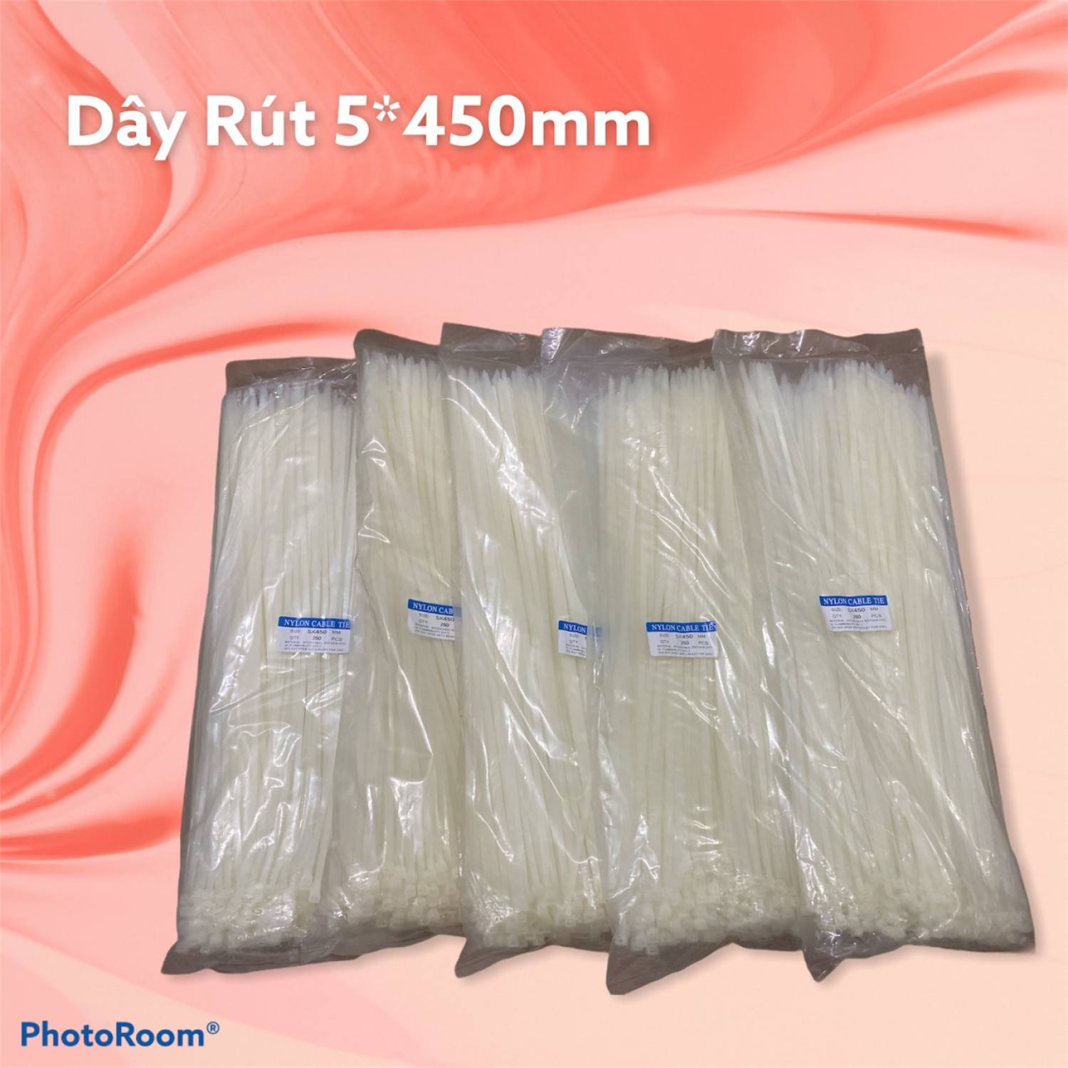 Dây rút nhựa 5*450mm ( ĐÓNG GÓI 1 BỊCH GỒM 250 SỢI DÂY RÚT )