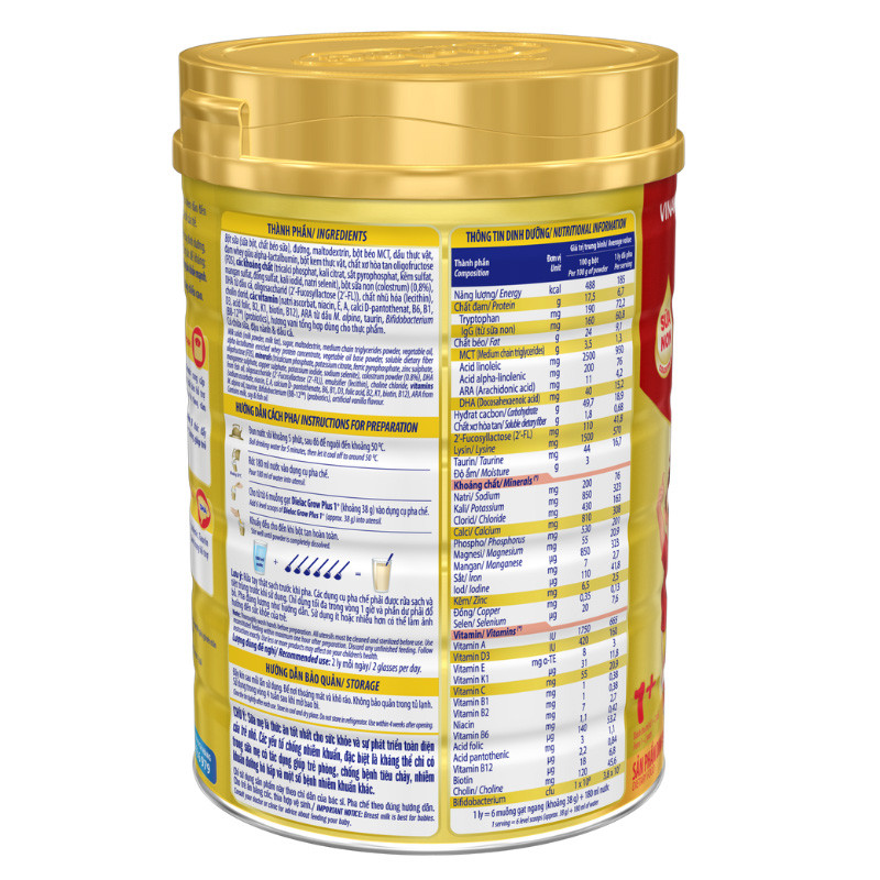 (Mẫu Mới) Sữa Bột VINAMILK Dielac Grow Plus 1+ HT 850g Sữa Non.