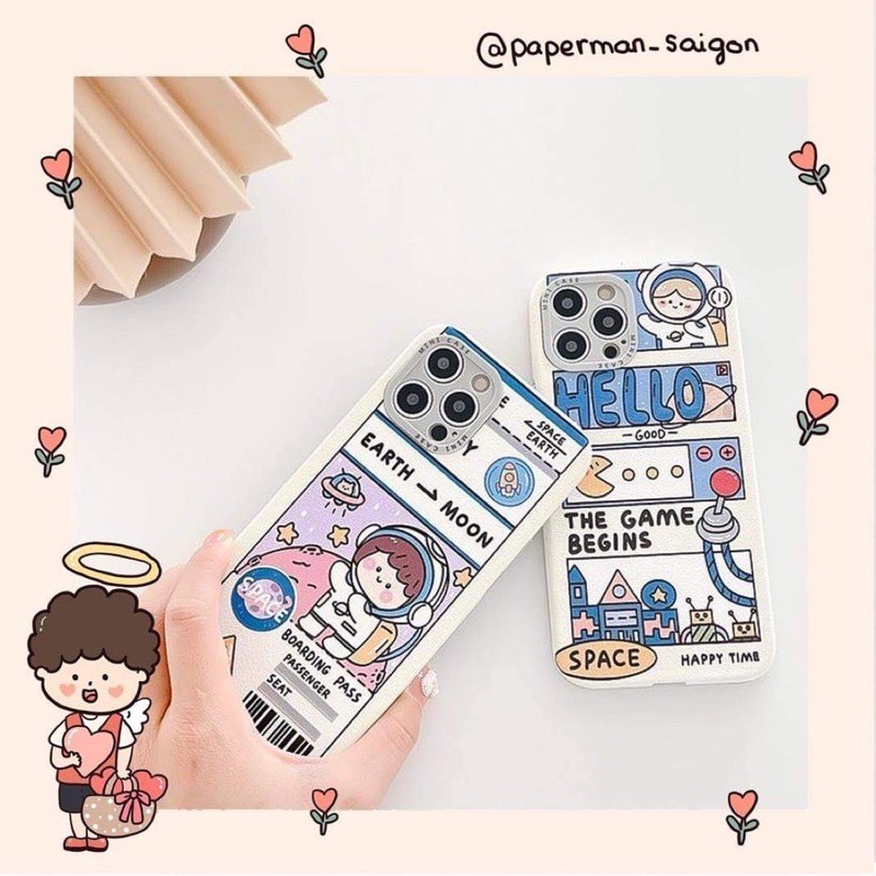 Ốp iphone full viền Earth-Moon