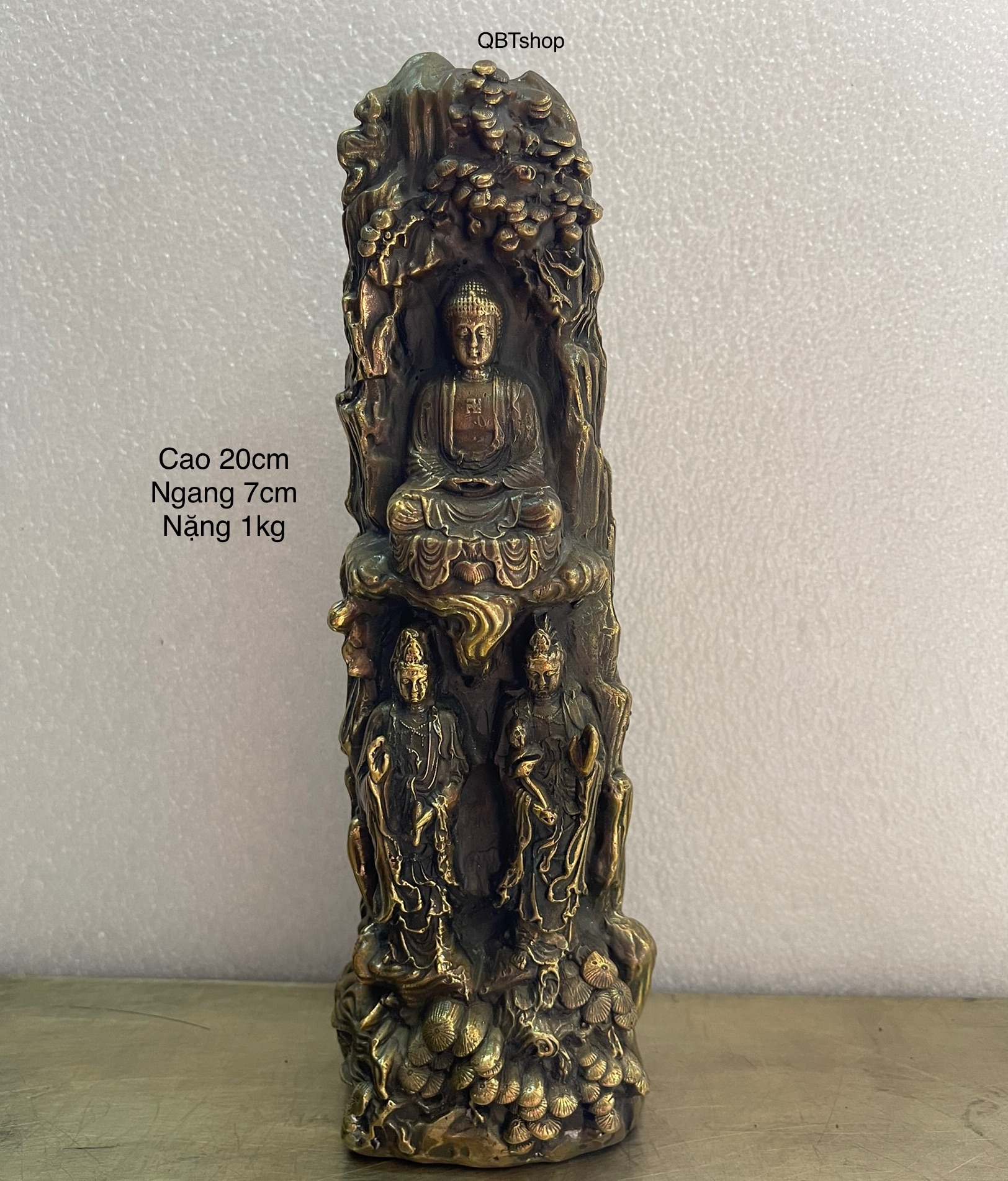 Tây Phương Tam Thánh Tam Thế Phật bằng đồng