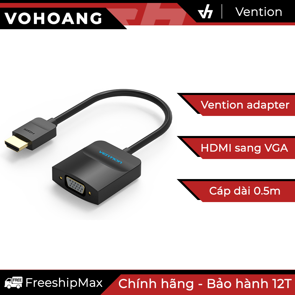 Bộ chuyển đổi HDMI sang VGA 0.15m chính hãng Vention chất lượng cao 42154