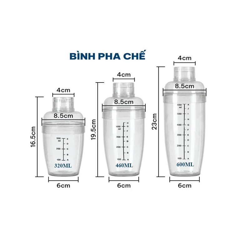 BÌNH LẮC nhựa - SHAKER CÓ CHIA VẠCH