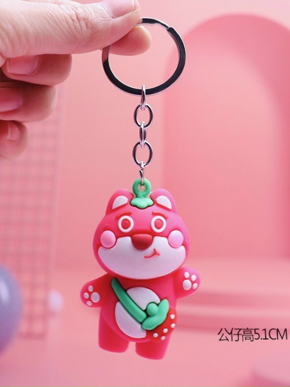 Móc khóa gấu hồng lot so