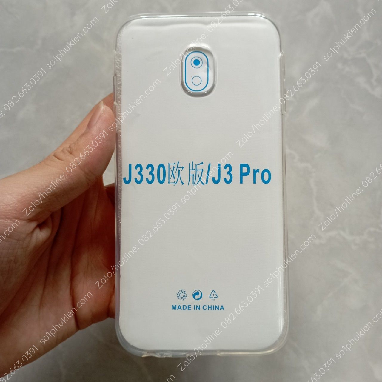 Ốp lưng Samsung J3 Pro dẻo trong suốt bền đẹp