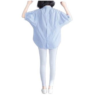 Áo sơ mi sọc phom rộng bụi bụi mặc thoải mái