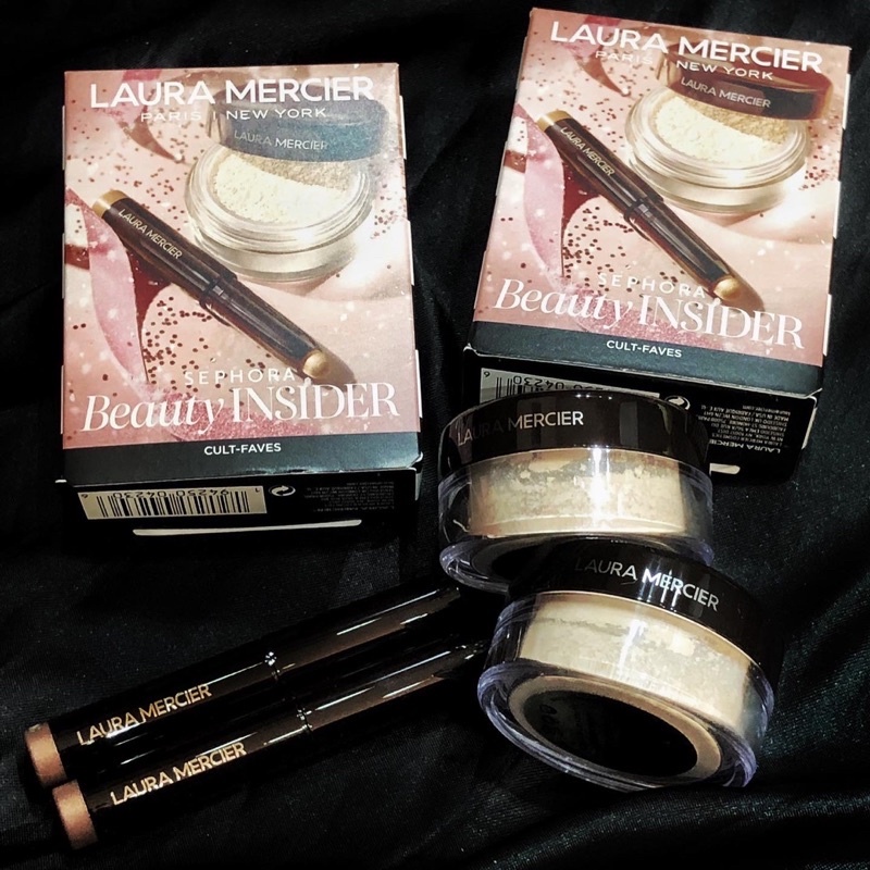 Set Phấn Phủ Nhũ Mắt Laura Mercier Sephora Translucent Loose Setting Powder Size Mini