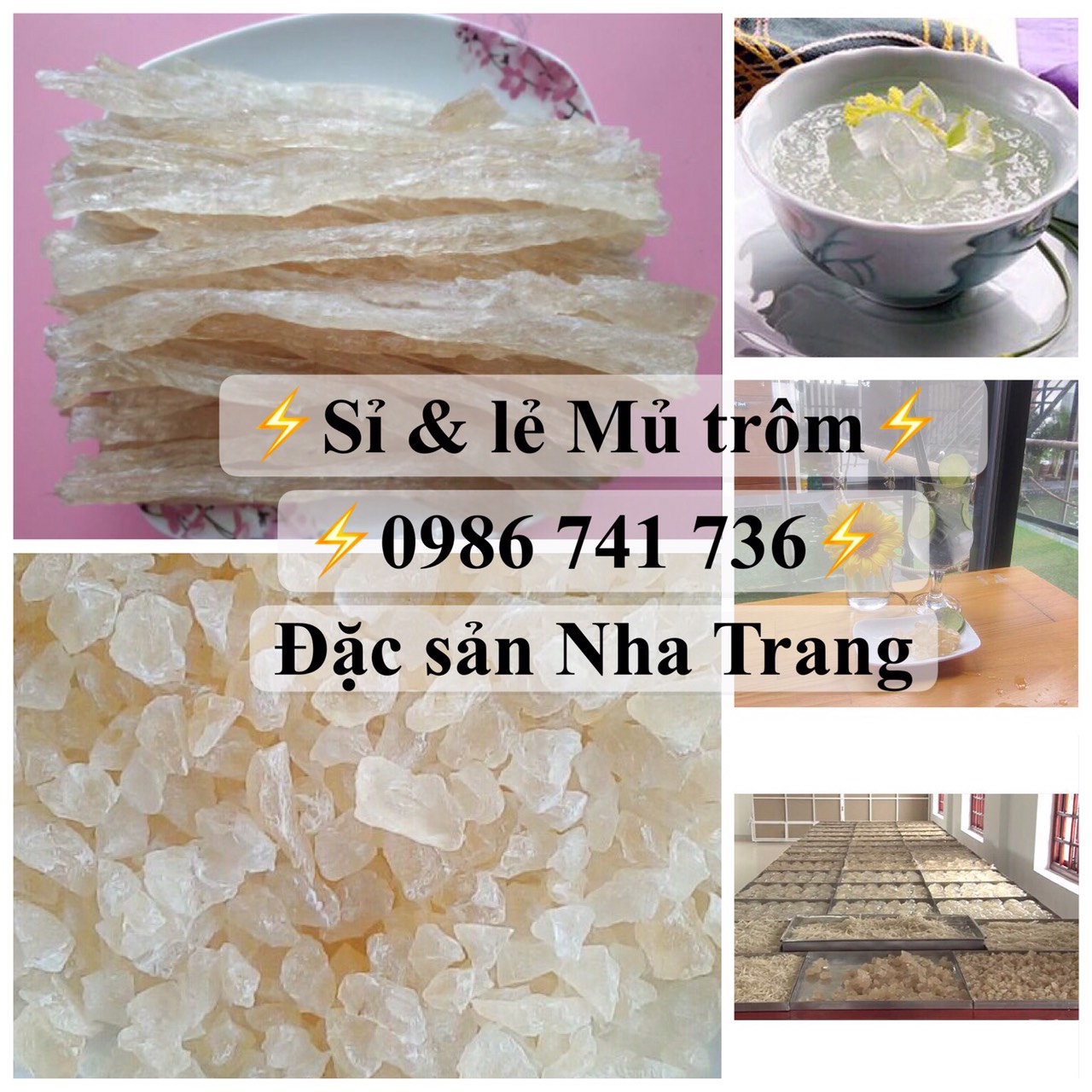 Mủ Trôm Cắt Tròn - Dạng Hạt Lựu Nở Siêu Nhanh 500gram