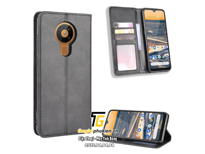 Bao da Nokia 5.3 dạng ví Luxury Leather
