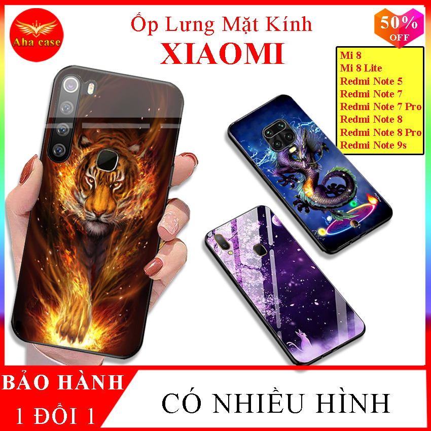 Ốp lưng XIAOMI Redmi Note 5, note 7, note 7 pro, note 8, note 8 pro, note 9s, xiaomi mi 8, mi 8 lite Ốp kính 3D thế hệ MỚI mặt lưng kính KÍNH IN HÌNH chống trầy xước, đẹp, ốp xiaomi sắc nét siêu sang, Nâng tầm đẳng cấp