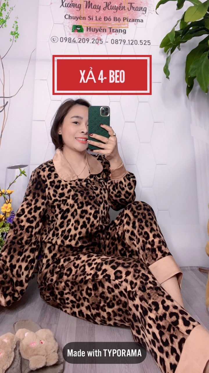 Bộ Pijama Dài Tay Chất Liệu Lụa Mango Cao Cấp