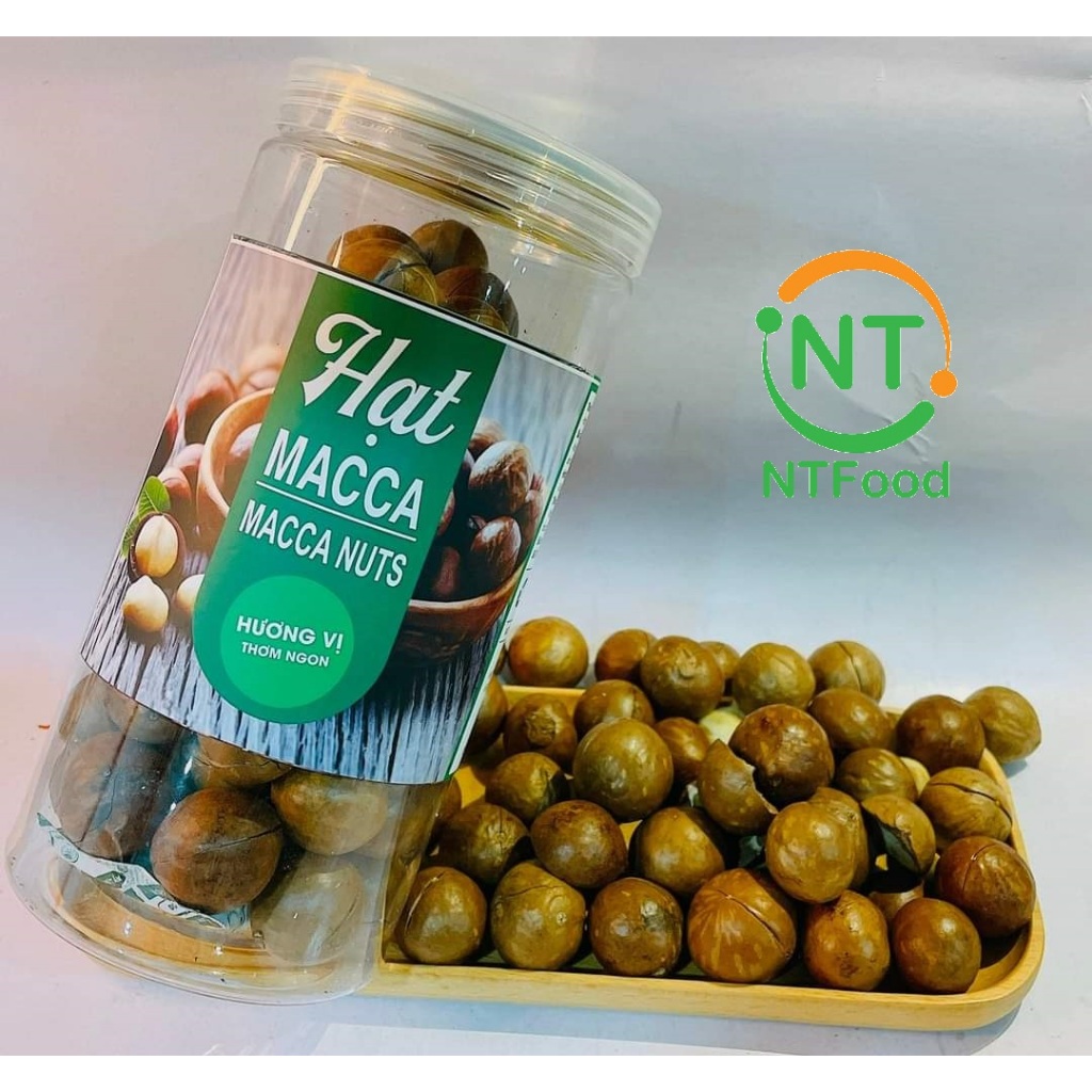 Hạt macca tây nguyên ntfood hũ 500gr / hũ 300gr - nhất tín food